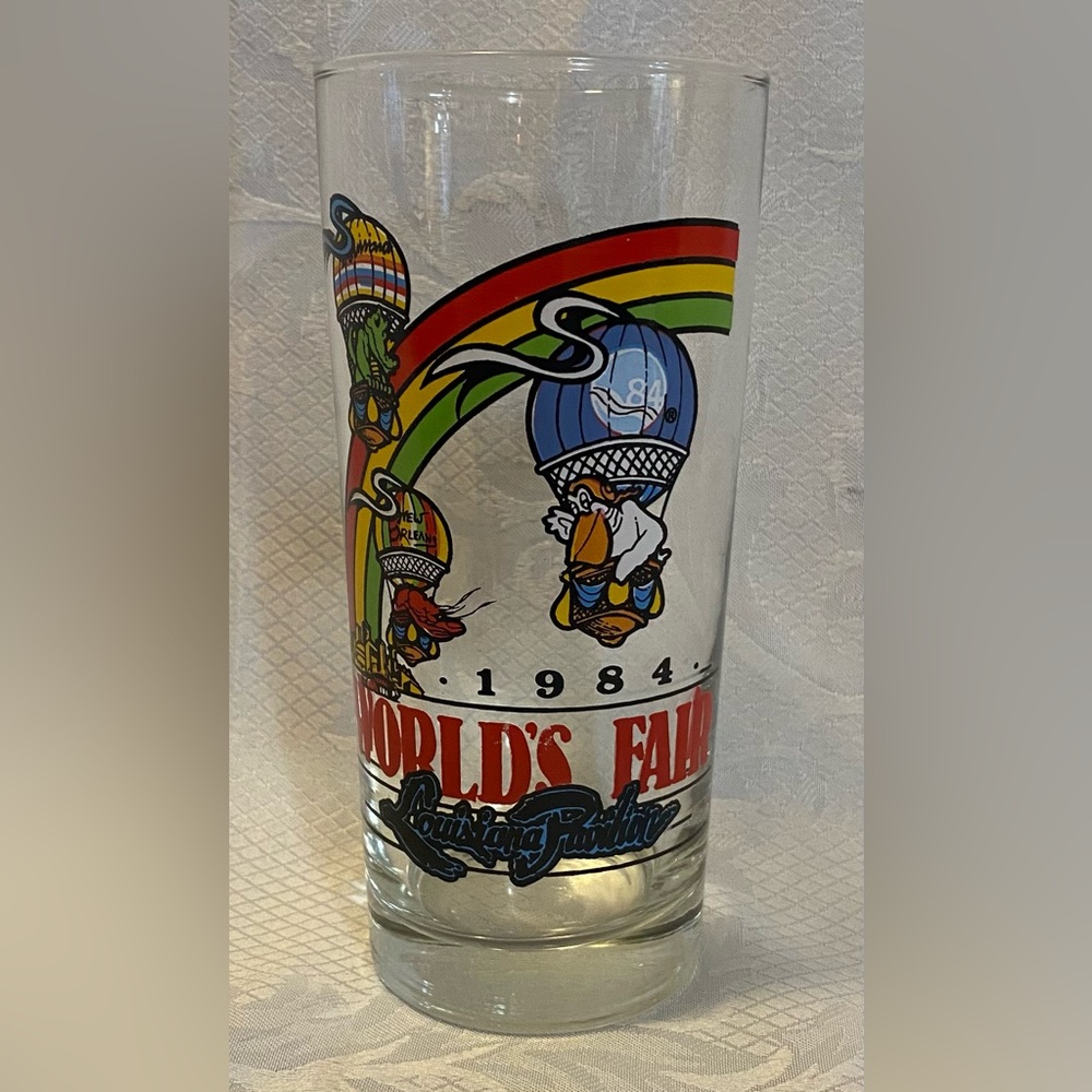 Vintage 1984 World’s Fair Louisiana Pavilion Glass